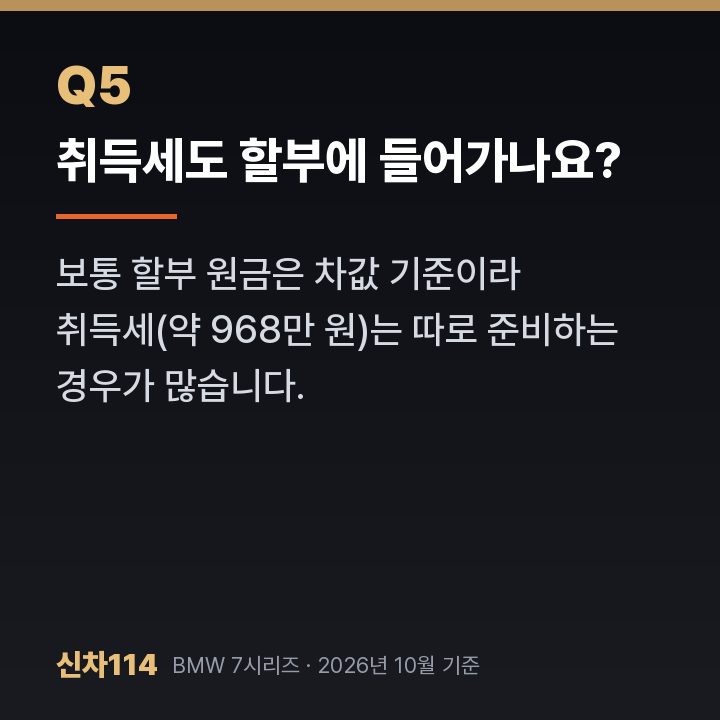 취득세도 할부에 들어가나요?