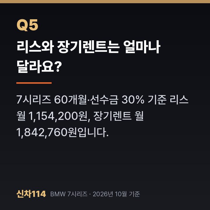 리스와 장기렌트는 얼마나 달라요?