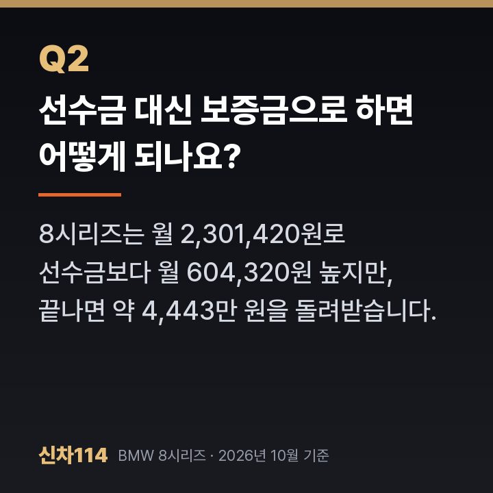 선수금 대신 보증금으로 하면 어떻게 되나요?