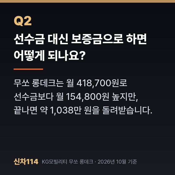 선수금 대신 보증금으로 하면 어떻게 되나요?