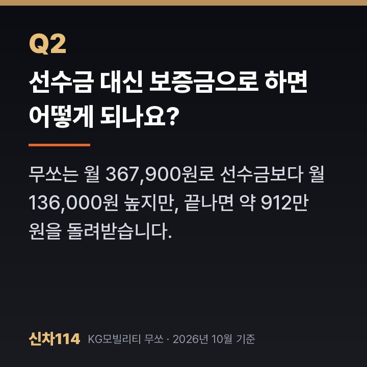 선수금 대신 보증금으로 하면 어떻게 되나요?
