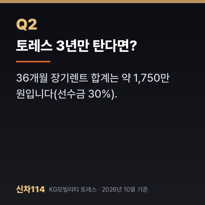 토레스 3년만 탄다면?