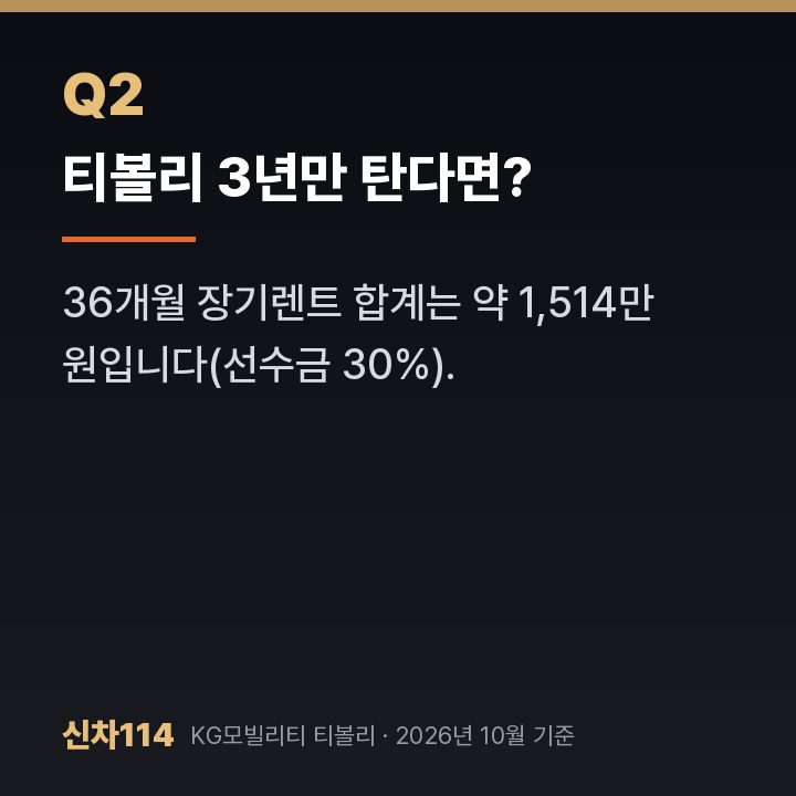 티볼리 3년만 탄다면?