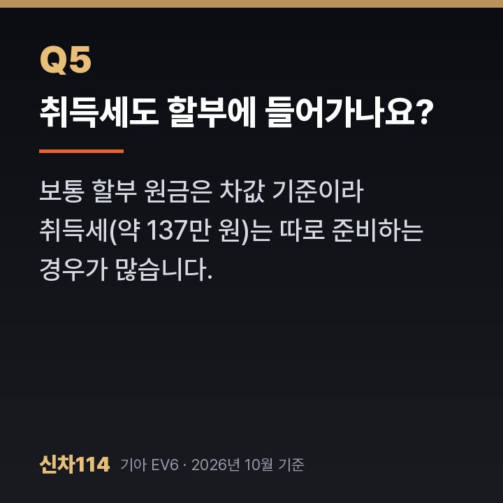 취득세도 할부에 들어가나요?