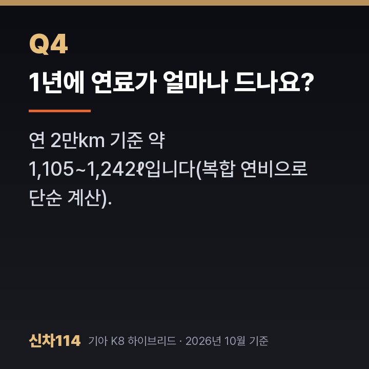 1년에 연료가 얼마나 드나요?