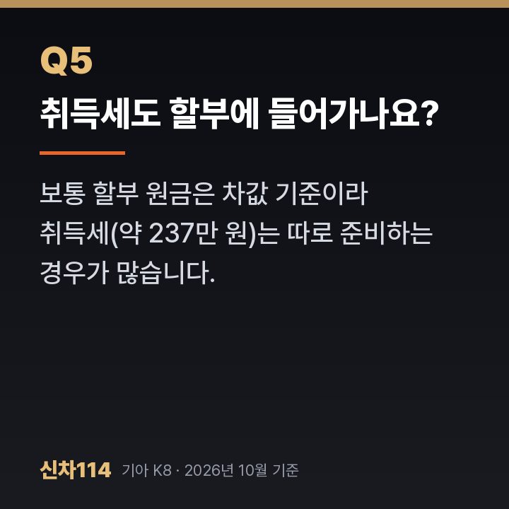 취득세도 할부에 들어가나요?