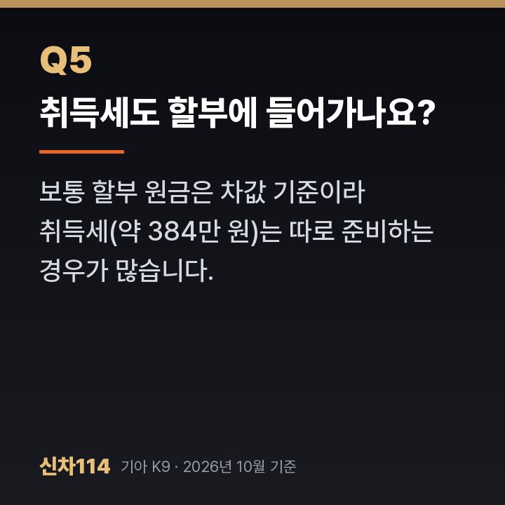 취득세도 할부에 들어가나요?