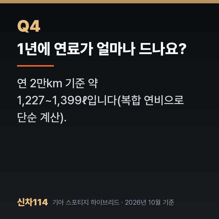 1년에 연료가 얼마나 드나요?