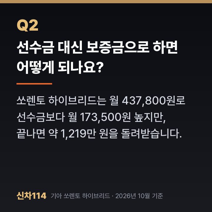 선수금 대신 보증금으로 하면 어떻게 되나요?