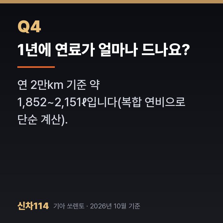 1년에 연료가 얼마나 드나요?