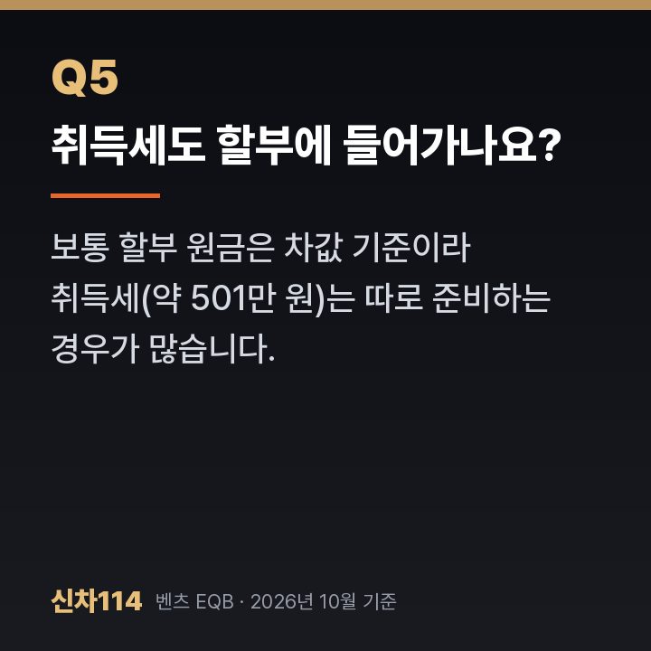 취득세도 할부에 들어가나요?