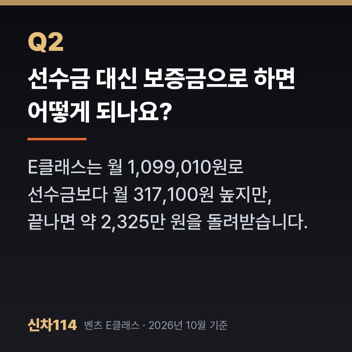 선수금 대신 보증금으로 하면 어떻게 되나요?
