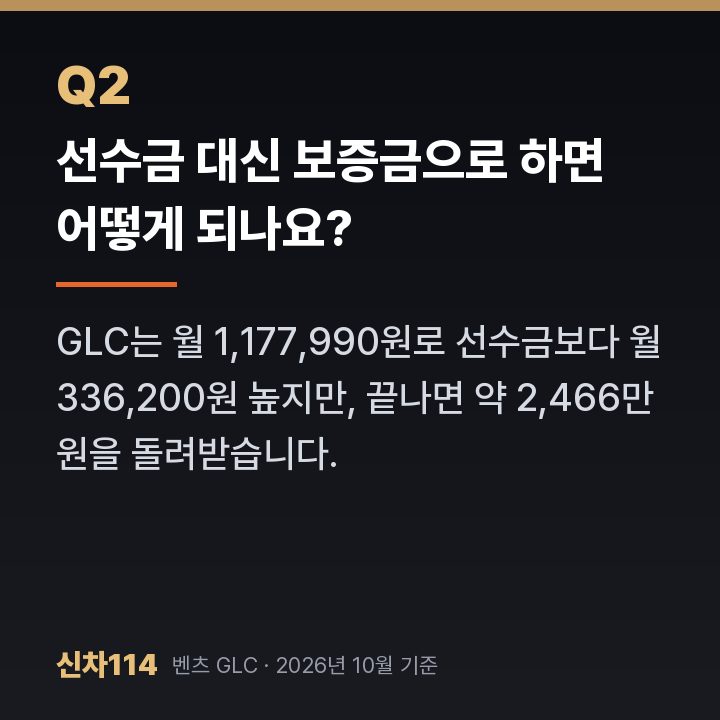 선수금 대신 보증금으로 하면 어떻게 되나요?