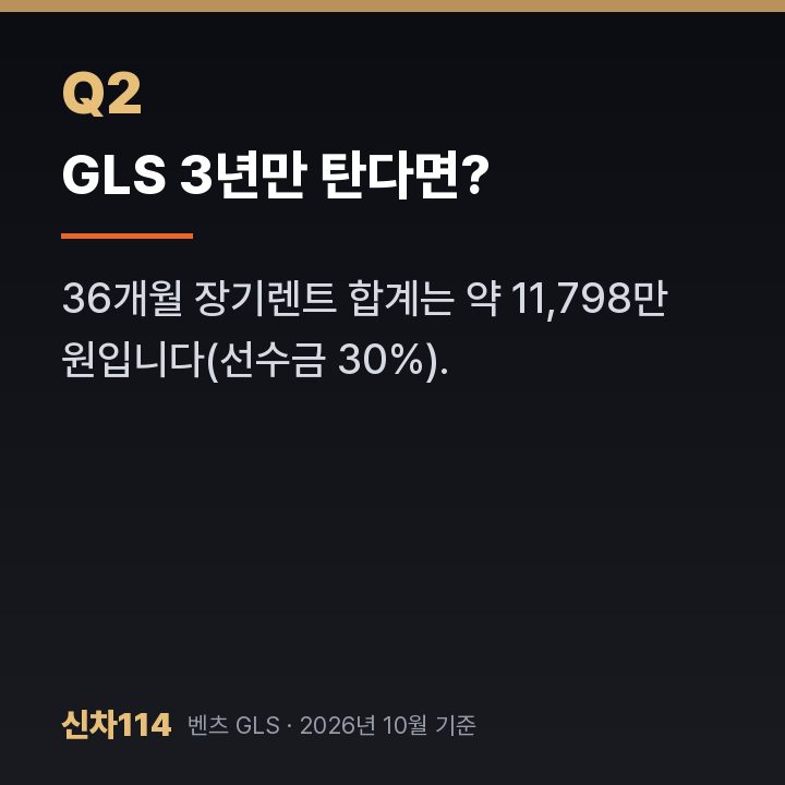 GLS 3년만 탄다면?