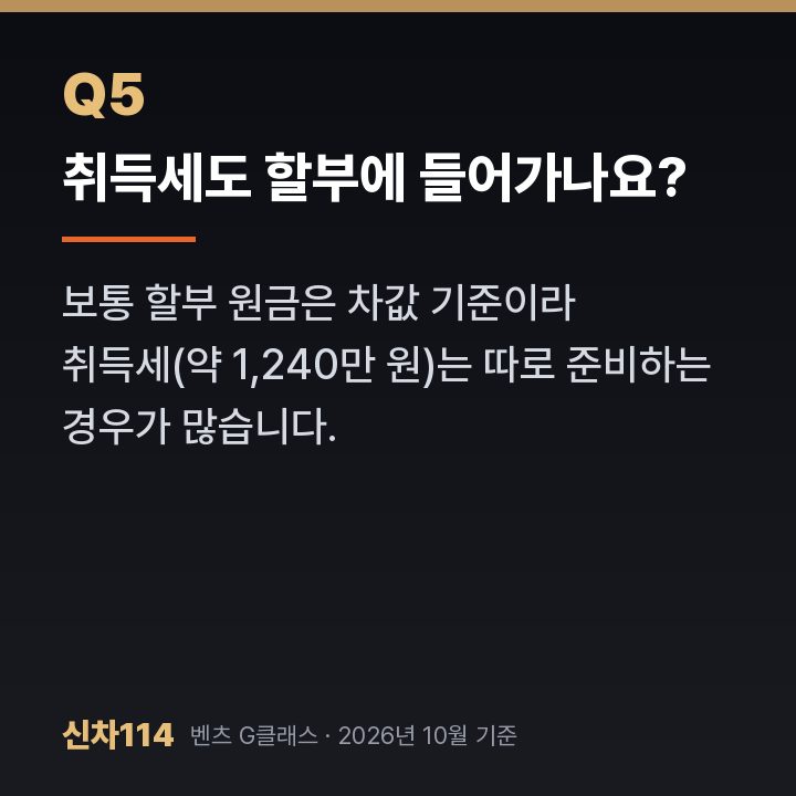 취득세도 할부에 들어가나요?