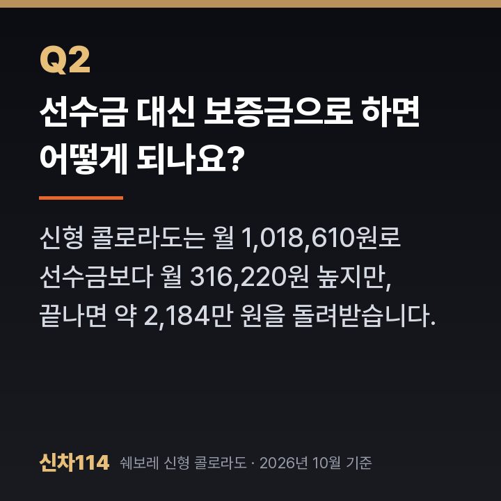 선수금 대신 보증금으로 하면 어떻게 되나요?