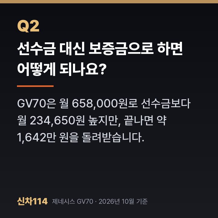 선수금 대신 보증금으로 하면 어떻게 되나요?