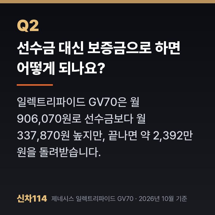 선수금 대신 보증금으로 하면 어떻게 되나요?