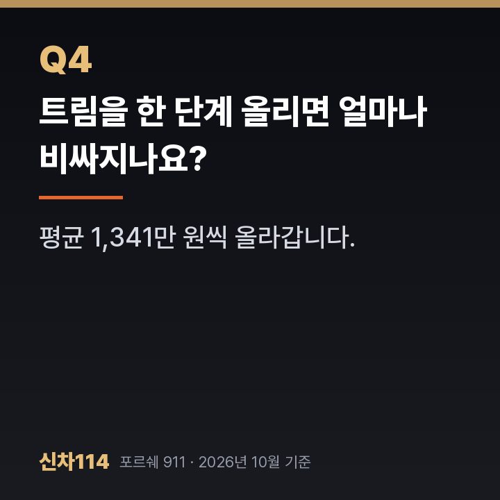 트림을 한 단계 올리면 얼마나 비싸지나요?