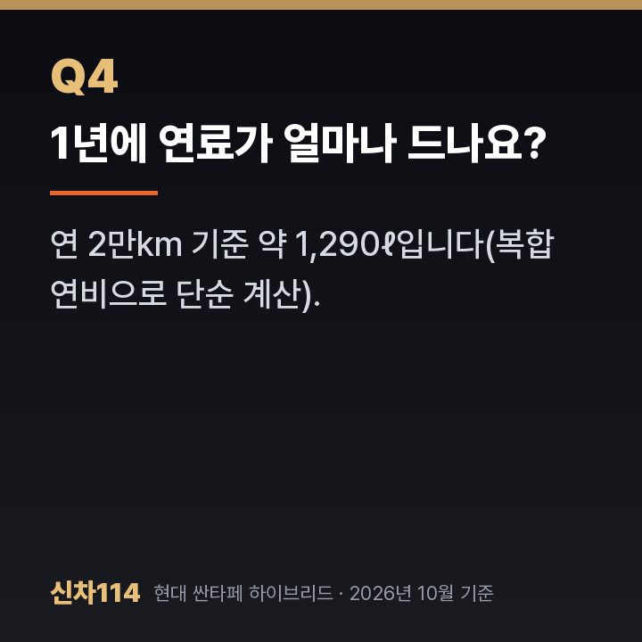 1년에 연료가 얼마나 드나요?