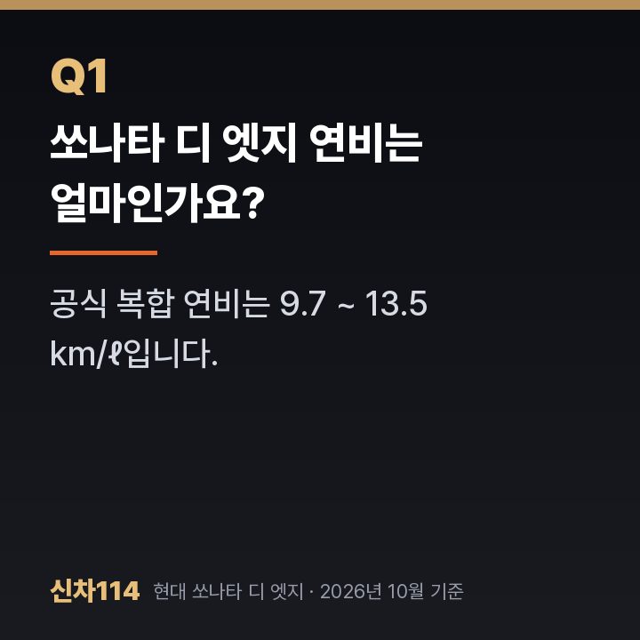 쏘나타 디 엣지 연비는 얼마인가요?