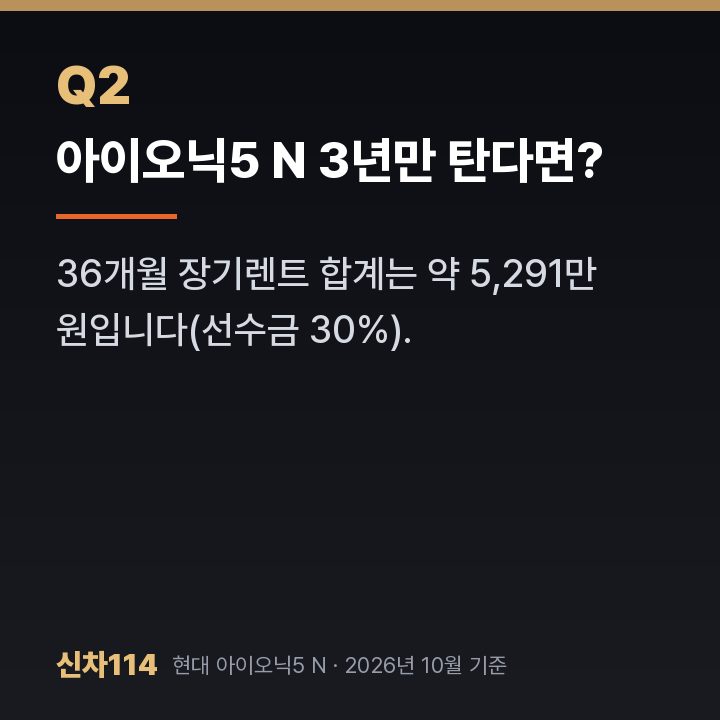 아이오닉5 N 3년만 탄다면?