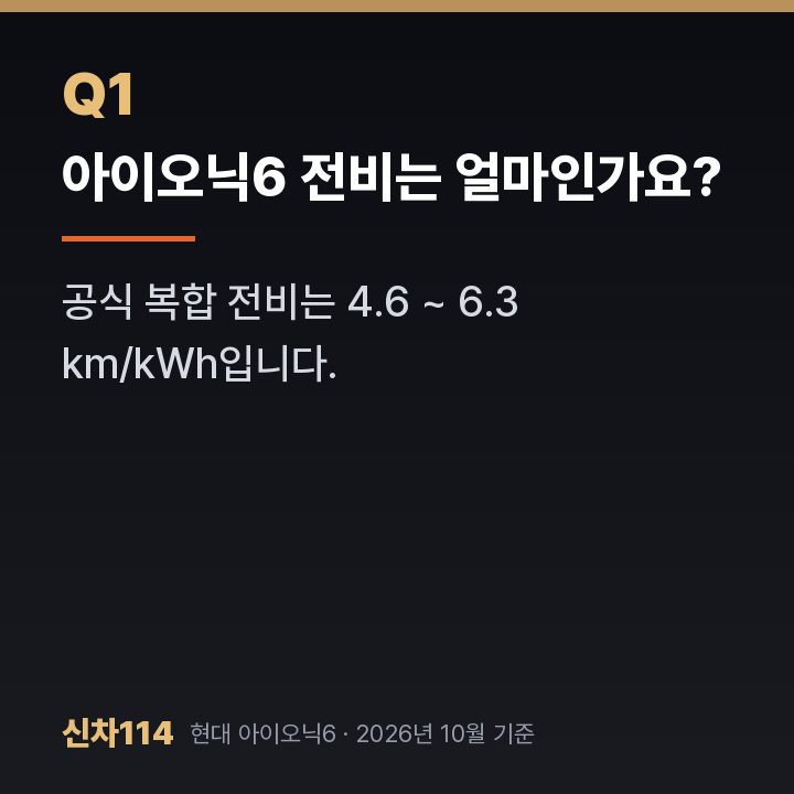 아이오닉6 전비는 얼마인가요?
