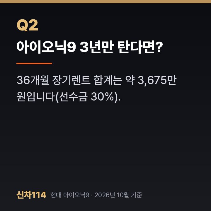 아이오닉9 3년만 탄다면?