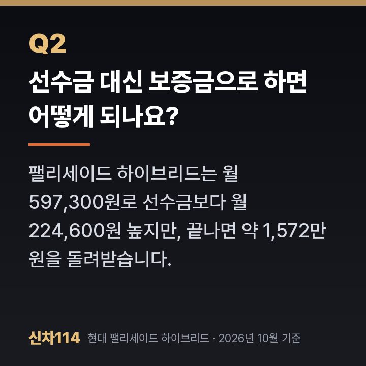 선수금 대신 보증금으로 하면 어떻게 되나요?