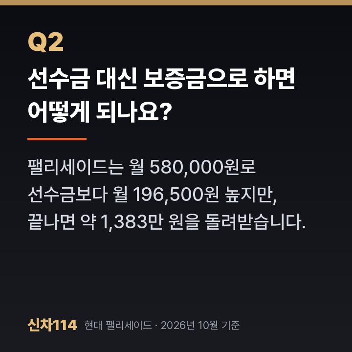 선수금 대신 보증금으로 하면 어떻게 되나요?